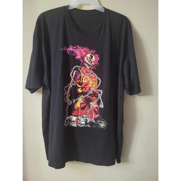 Other - Lebron James 23 Cleveland Cavs Black T-Shirt Chosen 1 Fire Skull Promo King